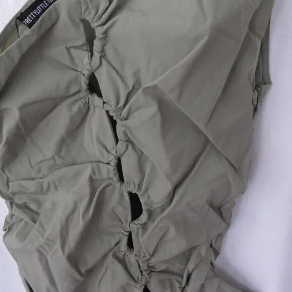 NWT PrettyLittleThing Lace Up One Shoulder Tank Top - Picture 13 of 16